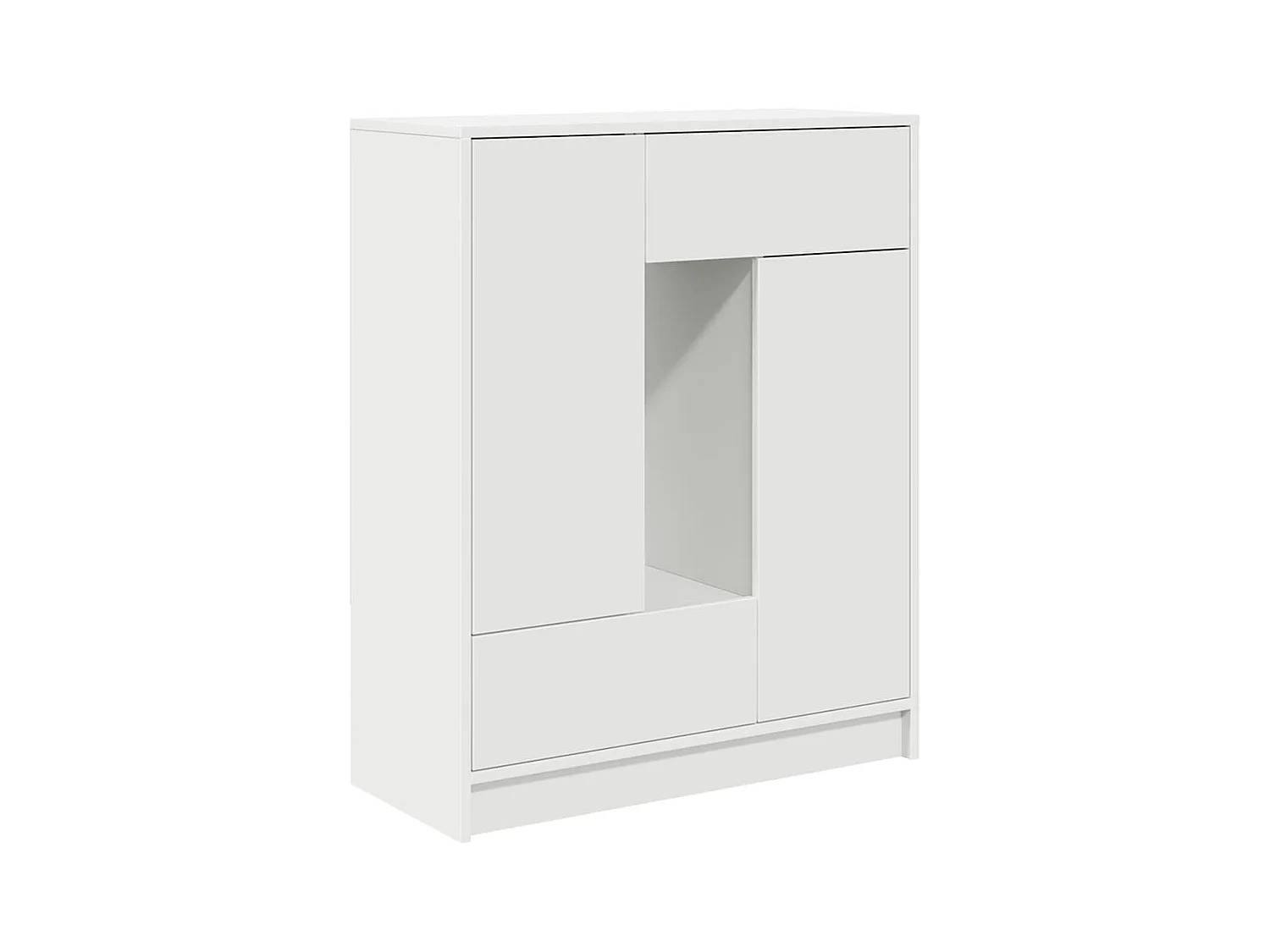 Buffet avec tiroirs et portes blanc 73x31x90 cm