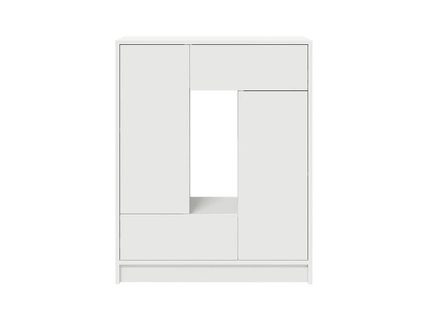 Buffet avec tiroirs et portes blanc 73x31x90 cm