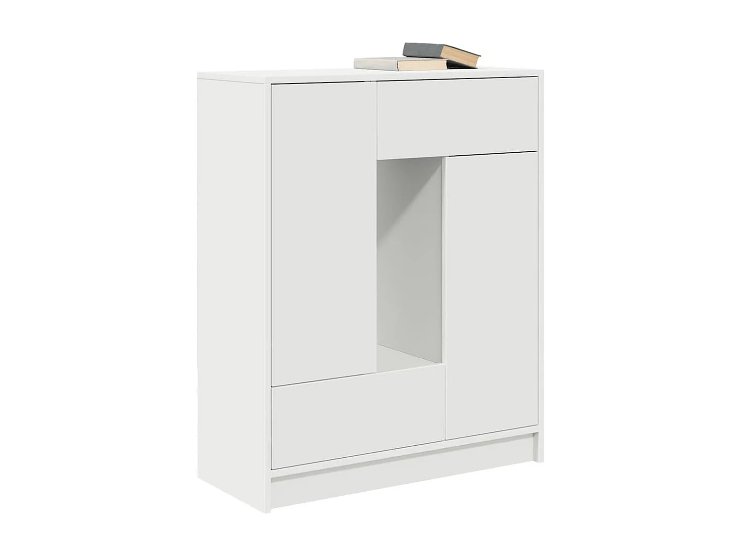 Buffet avec tiroirs et portes blanc 73x31x90 cm