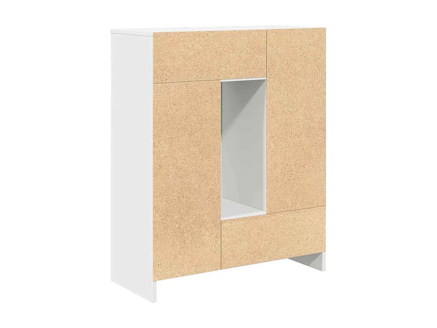 Buffet avec tiroirs et portes blanc 73x31x90 cm