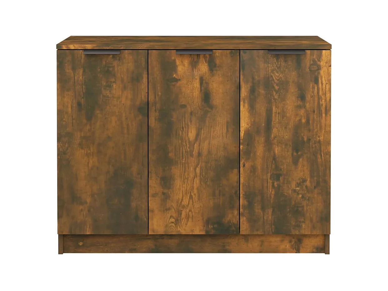 Buffet Chêne fumé 90,5x30x70 cm Bois d'ingénierie