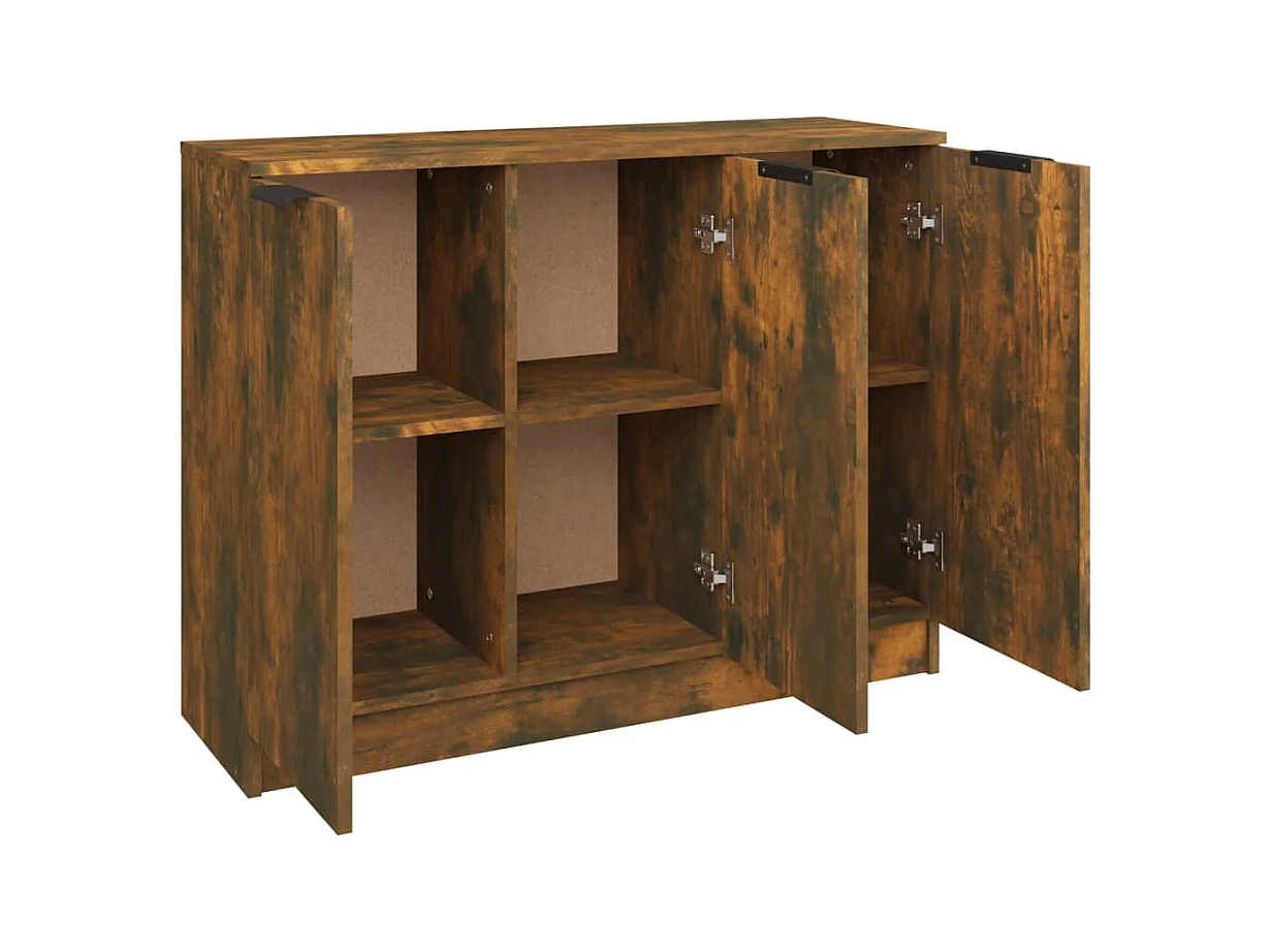 Buffet Chêne fumé 90,5x30x70 cm Bois d'ingénierie