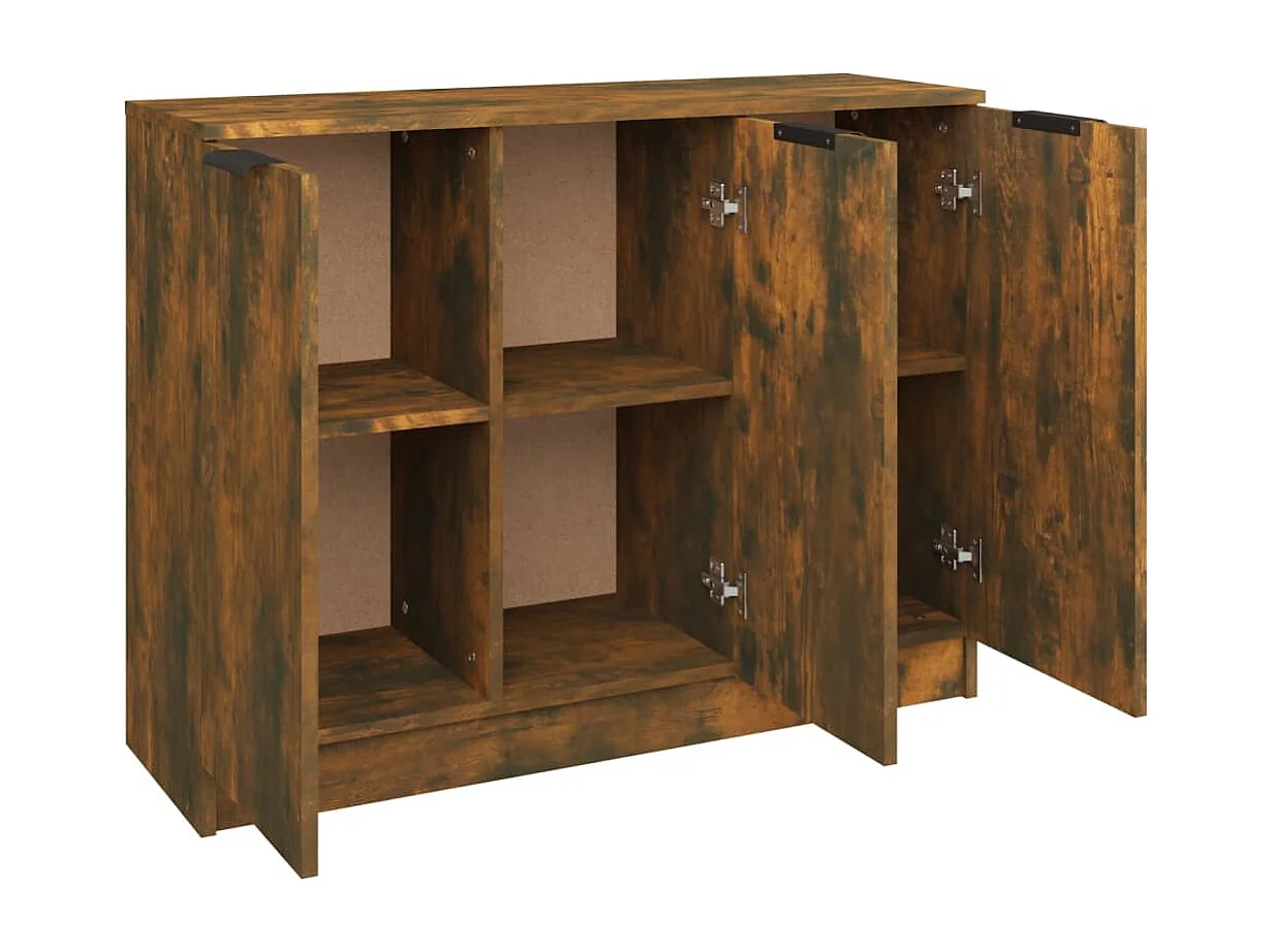 Buffet Chêne fumé 90,5x30x70 cm Bois d'ingénierie