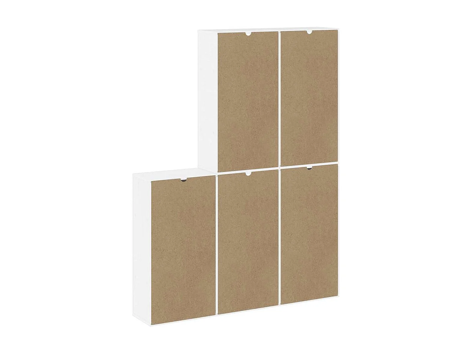 Armoires latérales 5 pcs ODDA blanc 40x24x79 cm bois massif pin