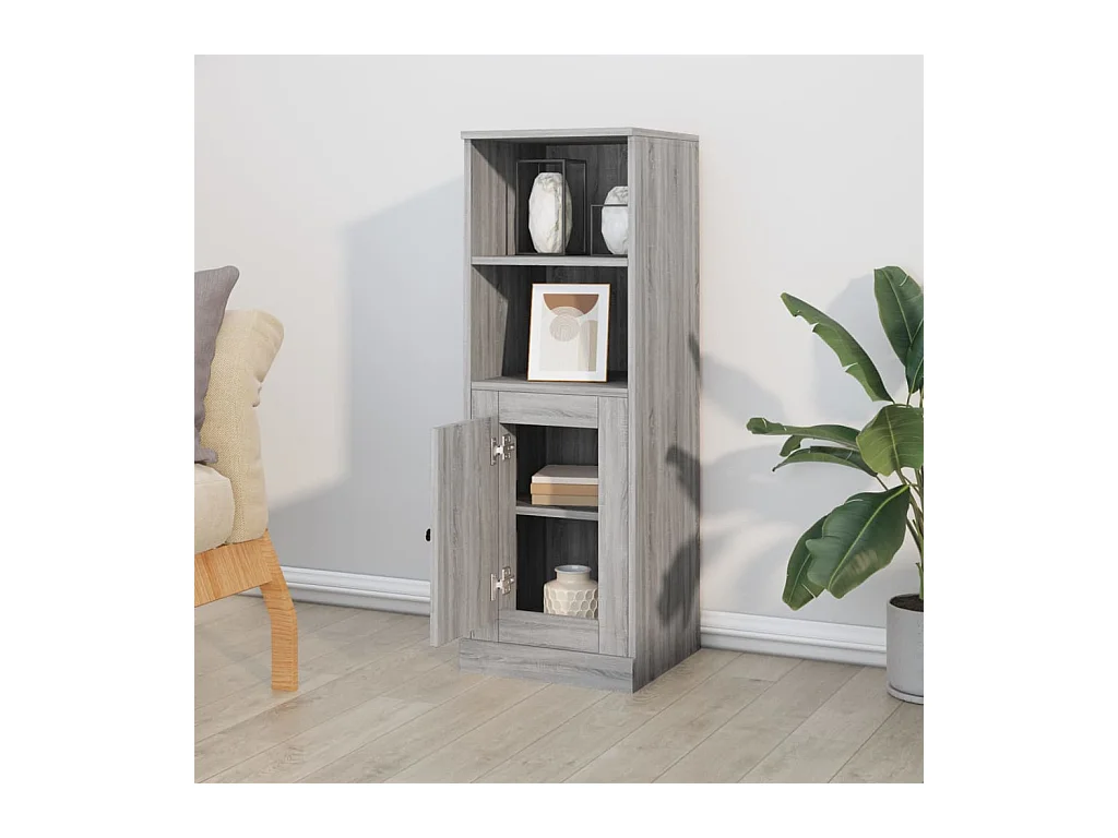 Buffet haut sonoma gris 36x35,5x103,5 cm bois d'ingénierie