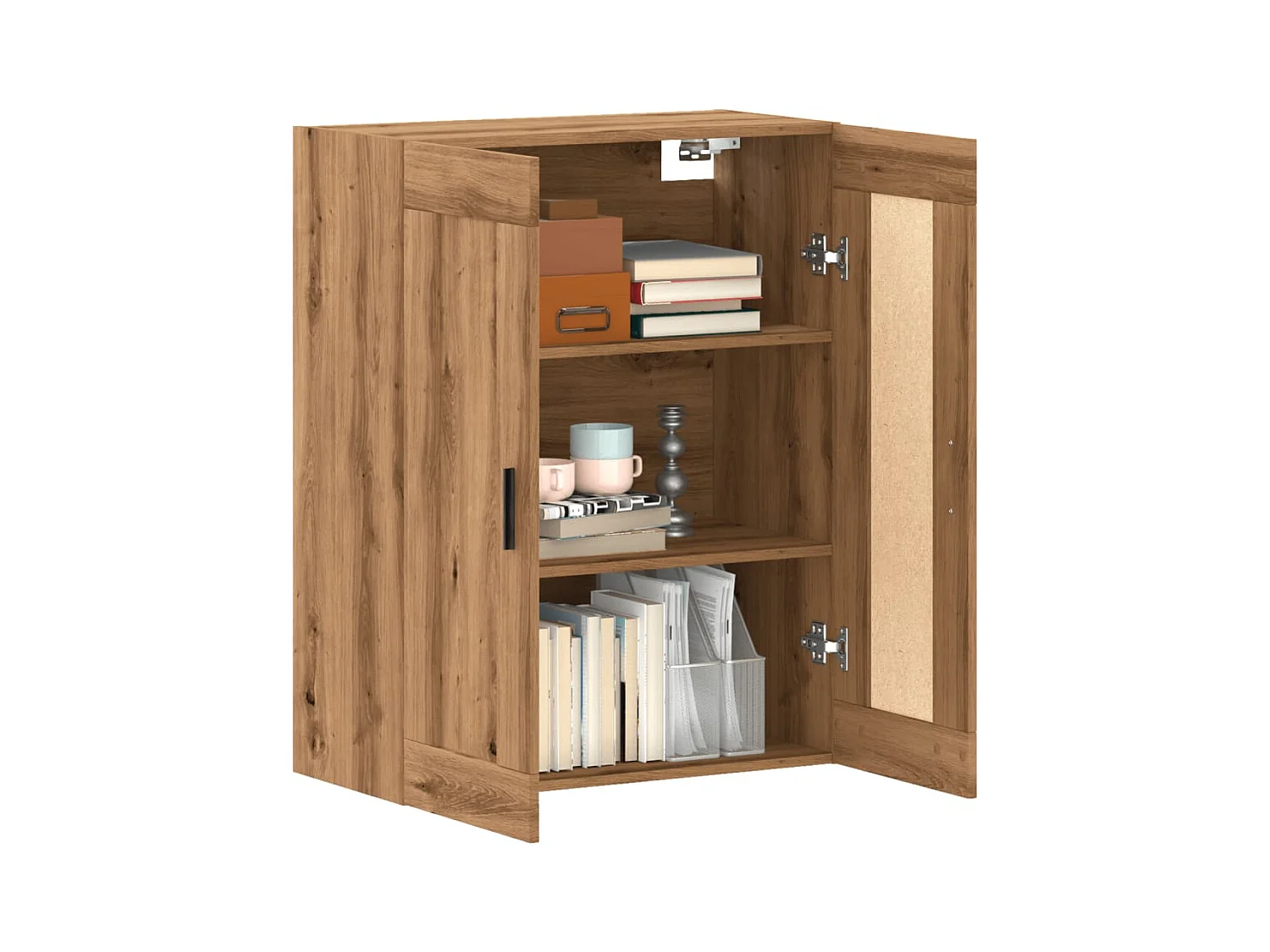 Armoire murale chêne artisanal 69,5x34x90 cm bois d'ingénierie