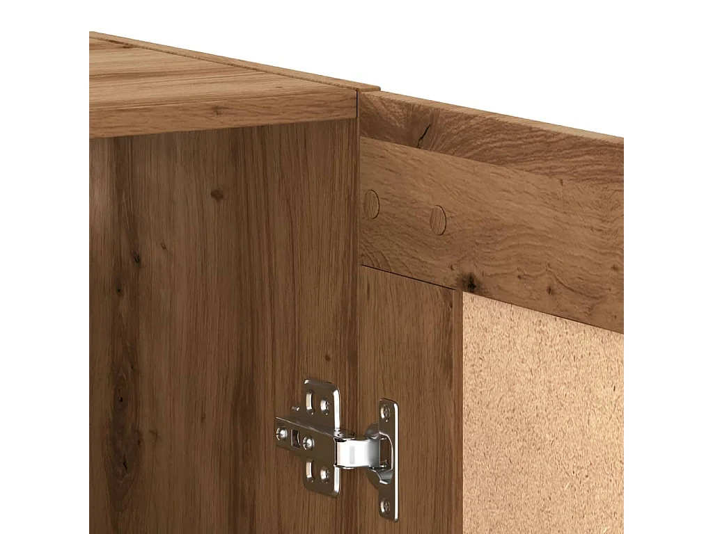 Armoire murale chêne artisanal 69,5x34x90 cm bois d'ingénierie
