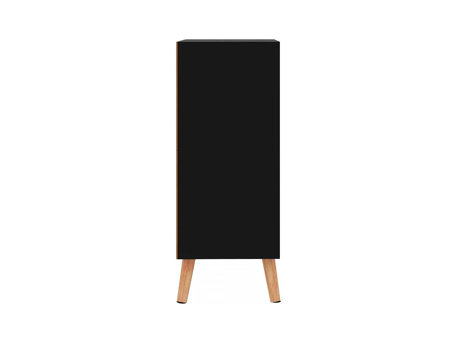 Buffet noir brillant 60x30x72 cm bois d'ingénierie