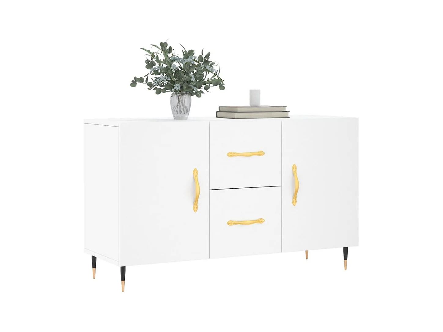 Buffet blanc 100x36x60 cm bois d'ingénierie