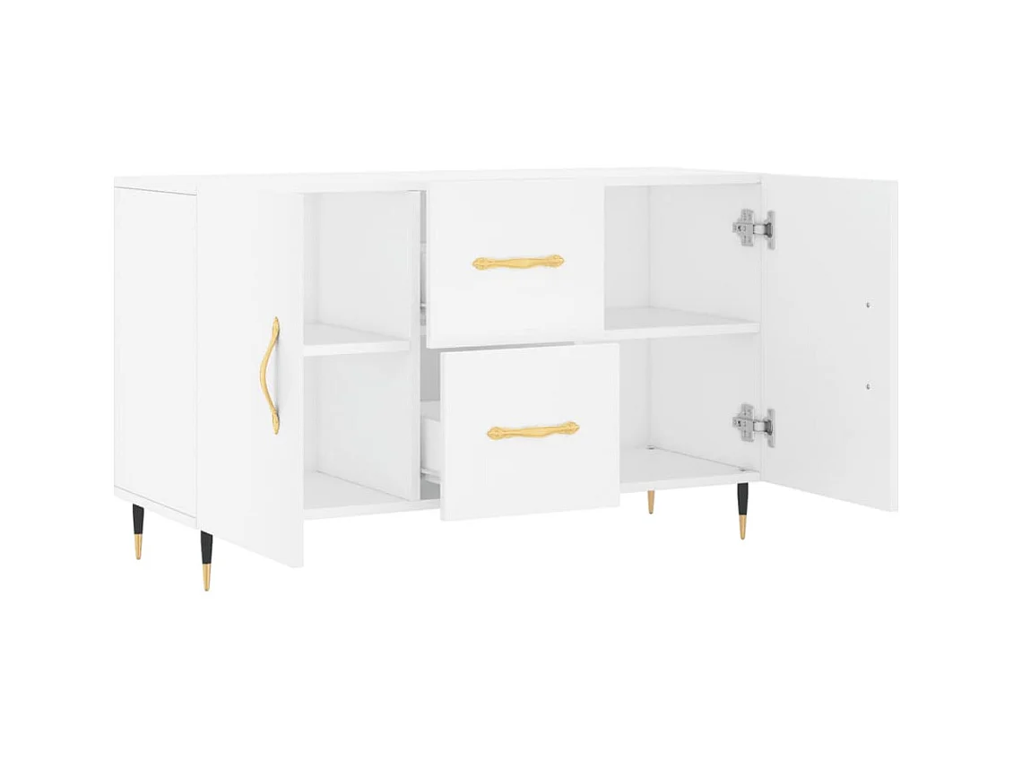 Buffet blanc 100x36x60 cm bois d'ingénierie