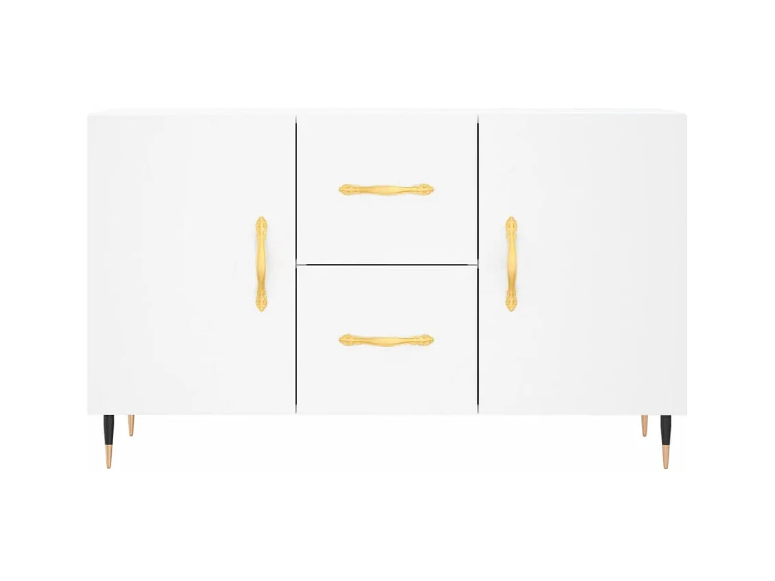 Buffet blanc 100x36x60 cm bois d'ingénierie