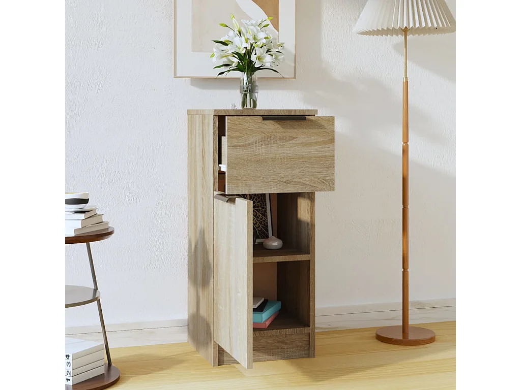 Buffet Chêne sonoma 30x30x70 cm Bois d'ingénierie