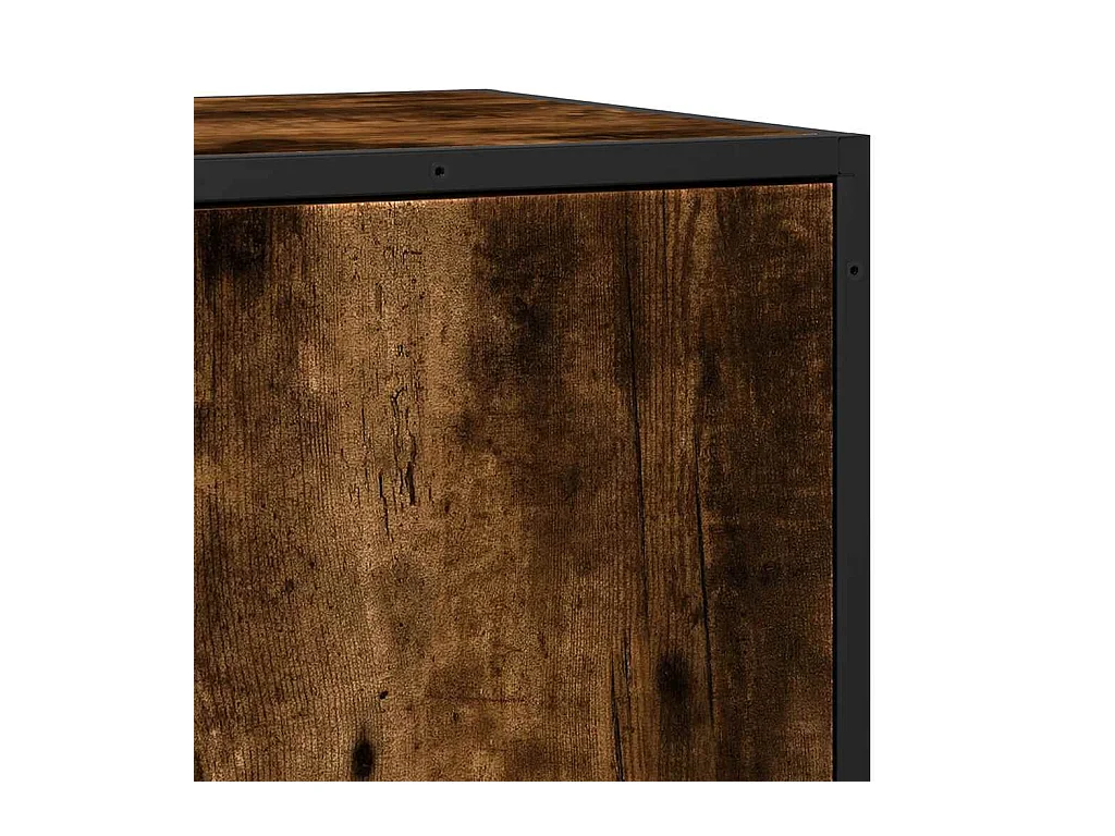 Credenza in rovere affumicato 68x35x76 cm in legno composito e metallo