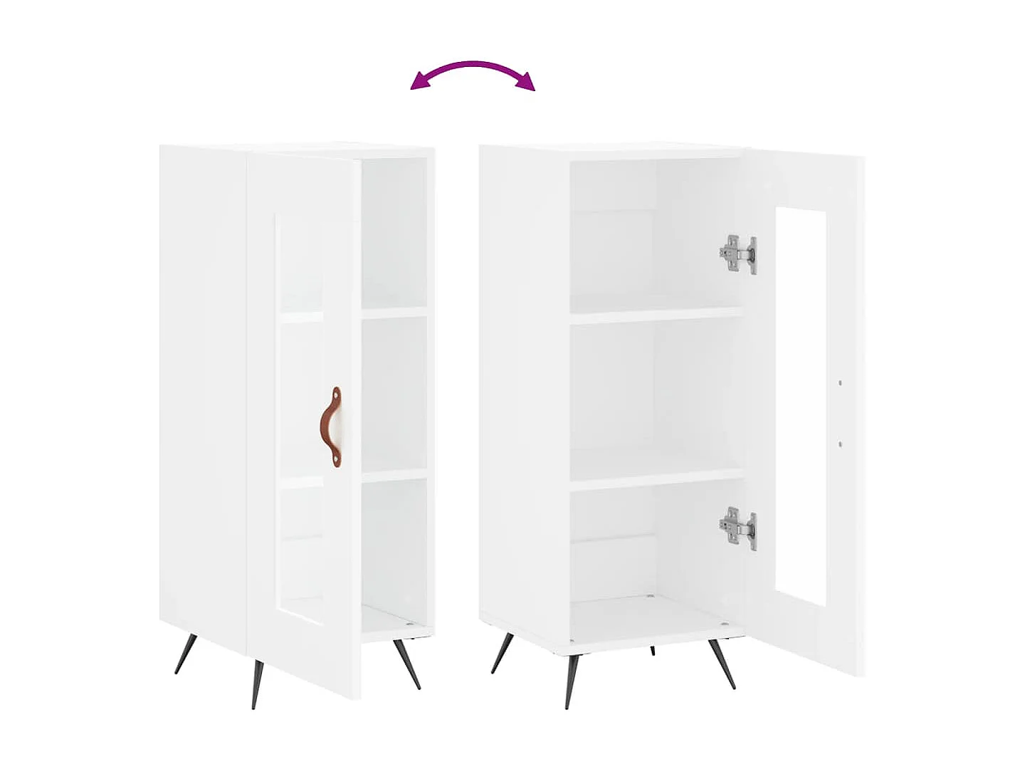 Buffet blanc 34,5x34x90 cm bois d'ingénierie