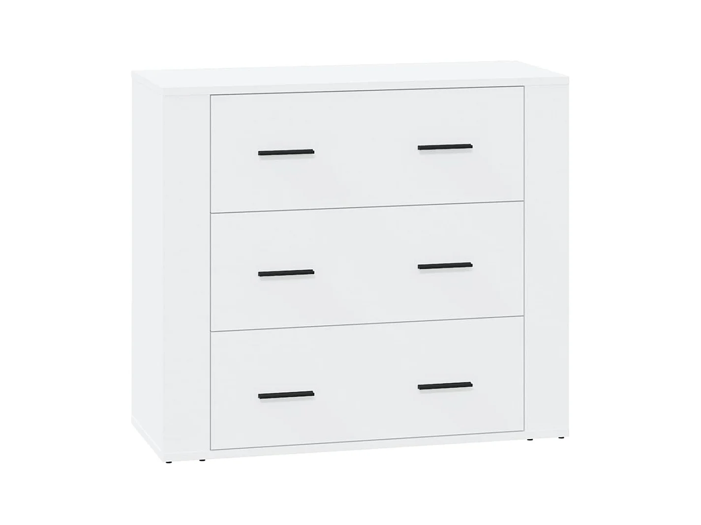 Buffets 3 pcs Blanc Bois d'ingénierie