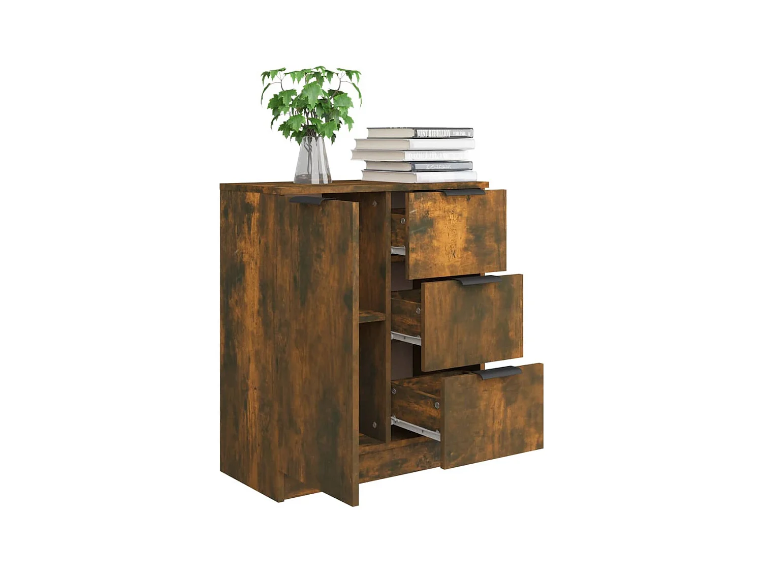 Gerookt Eiken Dressoir 60x30x70 cm Engineered Wood