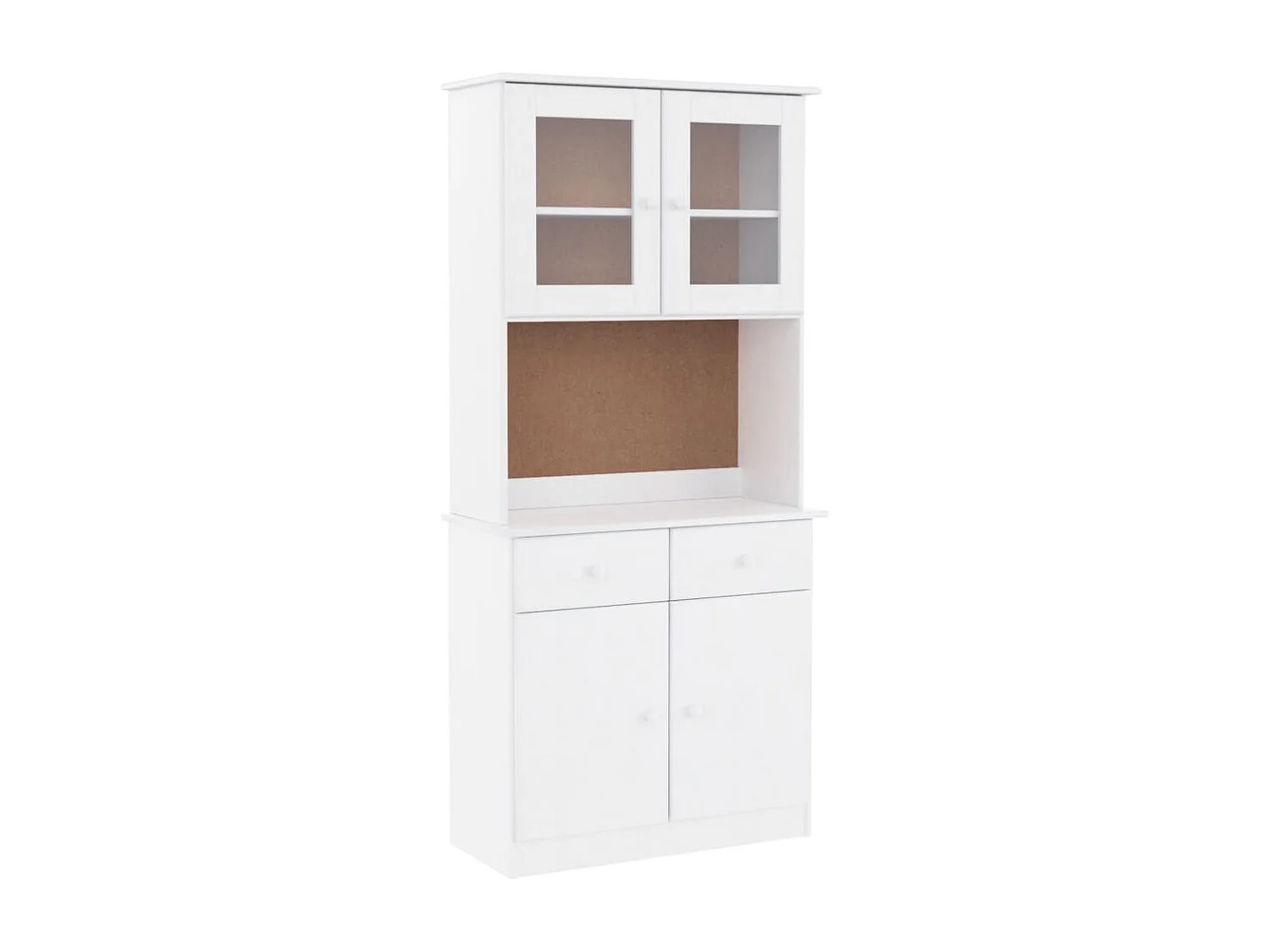 Buffet ALTA blanc 77x35x165 cm bois massif de pin