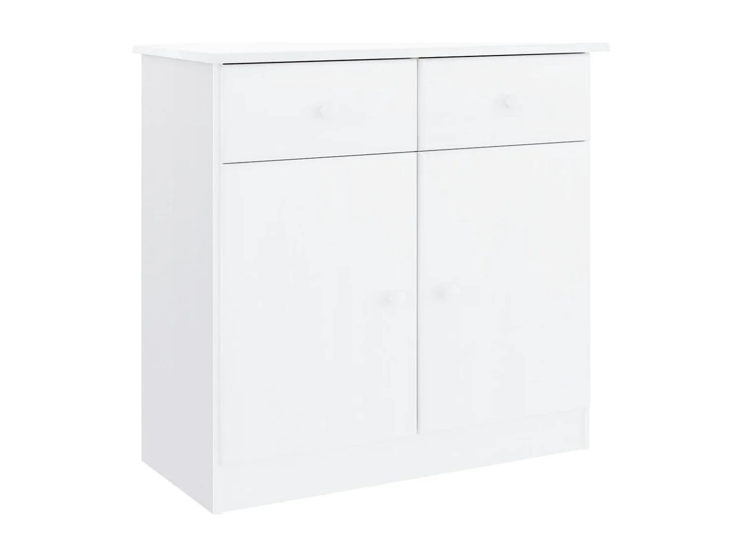 Buffet ALTA blanc 77x35x165 cm bois massif de pin