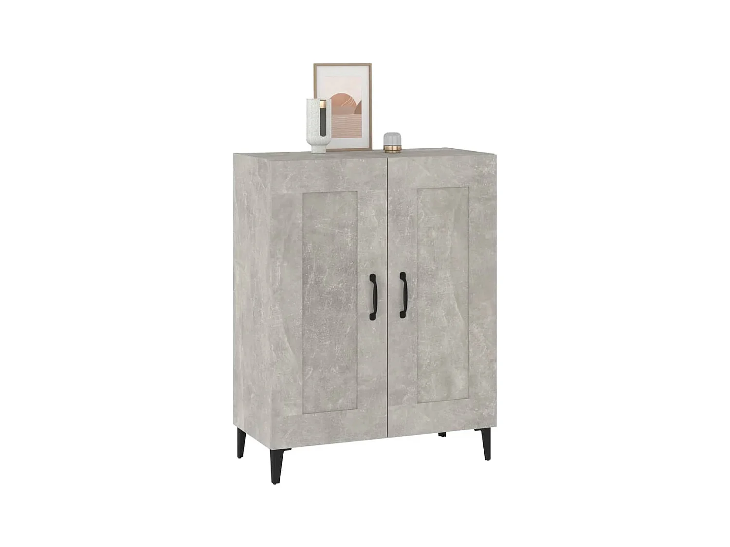 Credenza grigio cemento 69,5x34x90 cm in legno ingegnerizzato