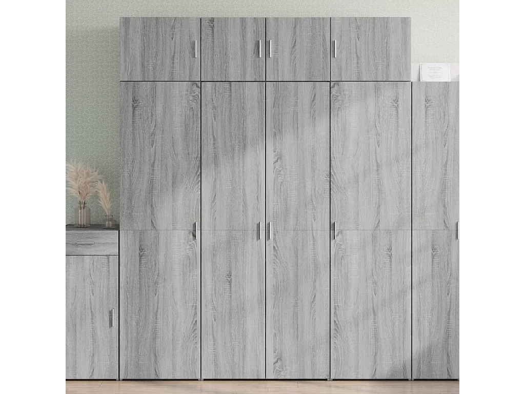 Buffet haut sonoma gris 80x42,5x185 cm bois d'ingénierie