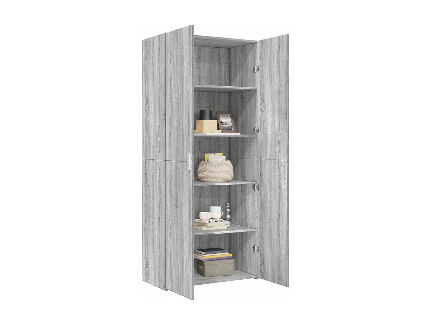 Buffet haut sonoma gris 80x42,5x185 cm bois d'ingénierie