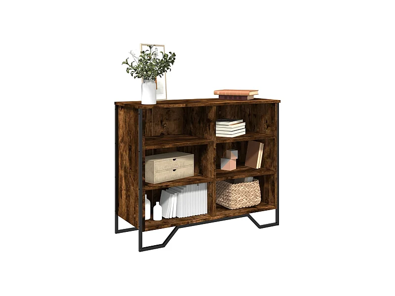 Buffet chêne fumé 91x35,5x74,5 cm bois d'ingénierie