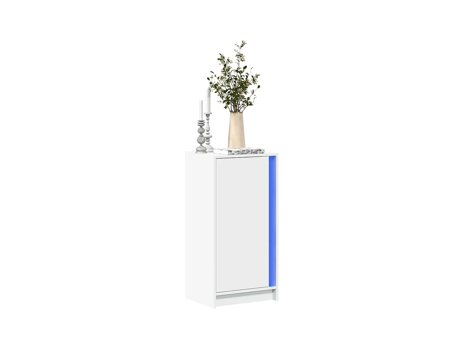 Buffet avec LED blanc 42,5x34x85 cm bois d'ingénierie