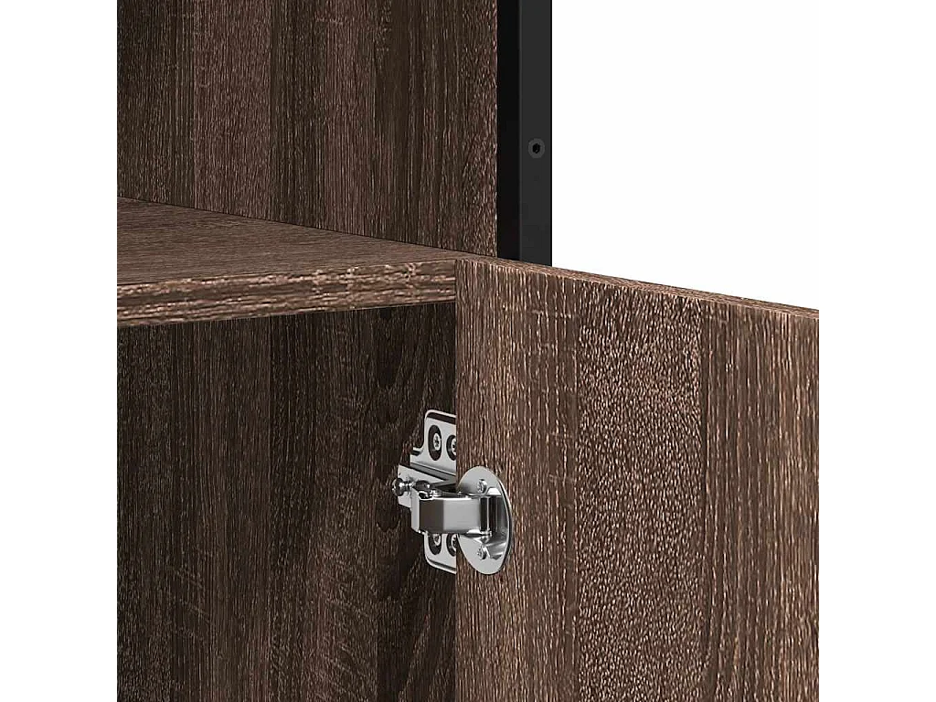 Buffet chêne marron 100x35x76 cm bois d'ingénierie