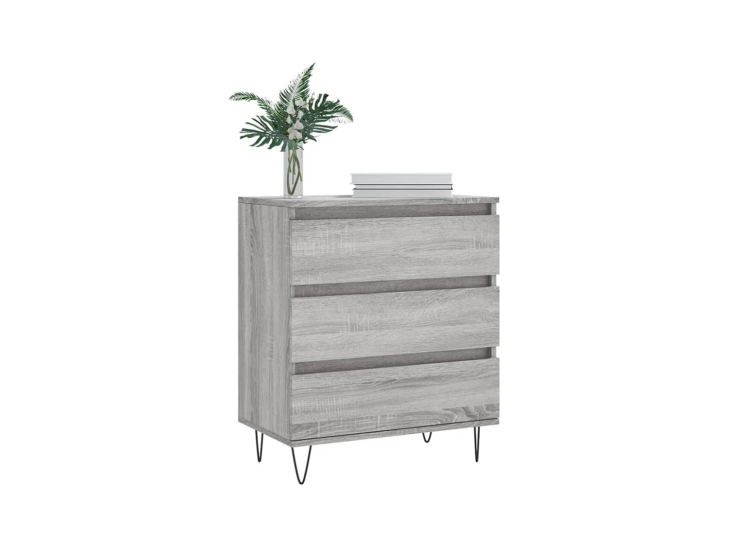 Credenza Sonoma grigia 60x35x70 cm in legno ingegnerizzato