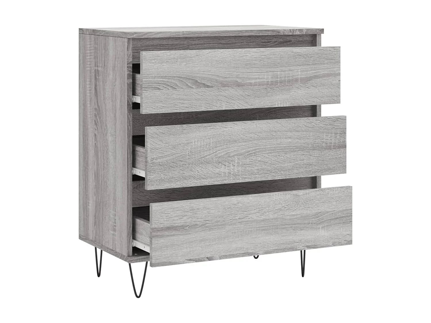 Credenza Sonoma grigia 60x35x70 cm in legno ingegnerizzato