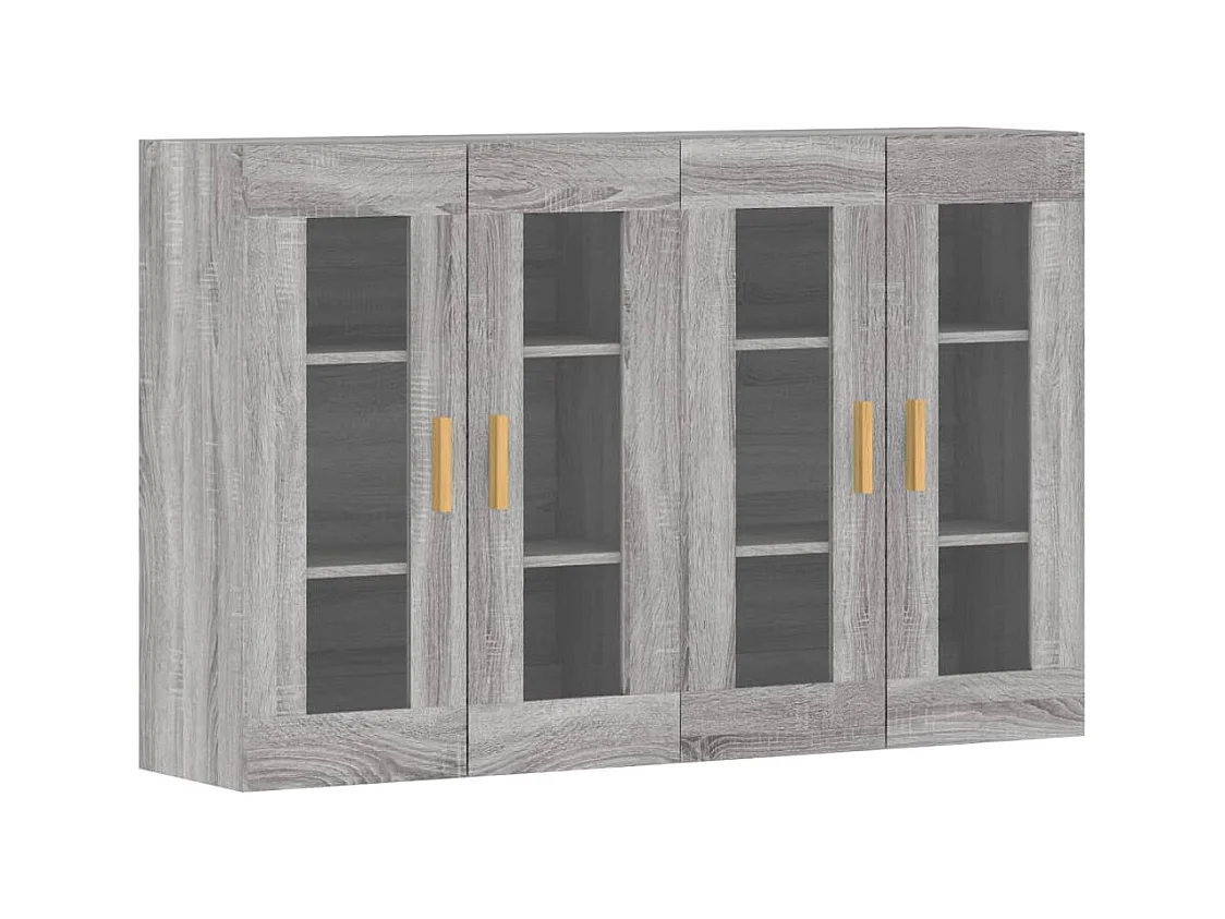 Armoires murales 2 pcs sonoma gris bois d'ingénierie