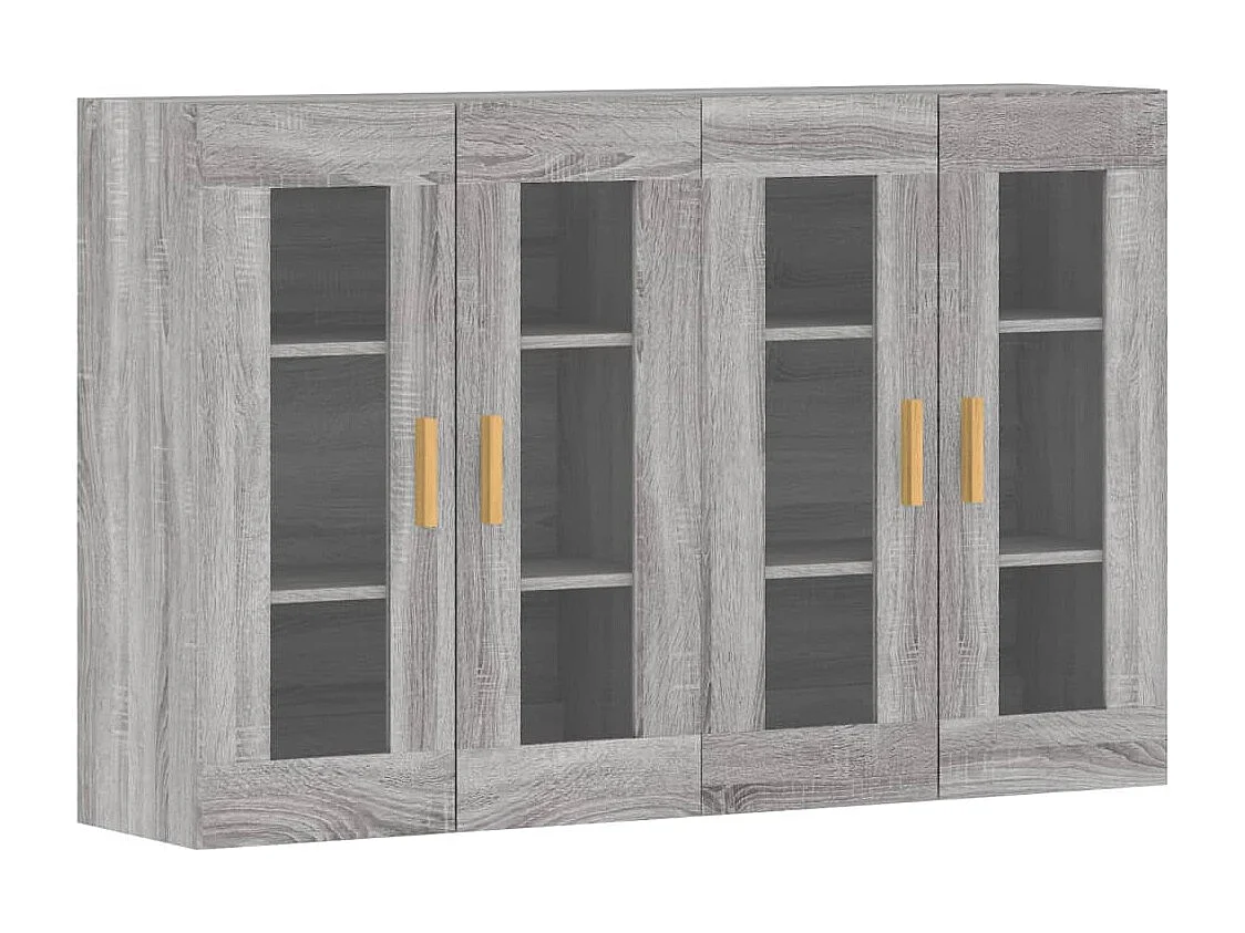 Armoires murales 2 pcs sonoma gris bois d'ingénierie