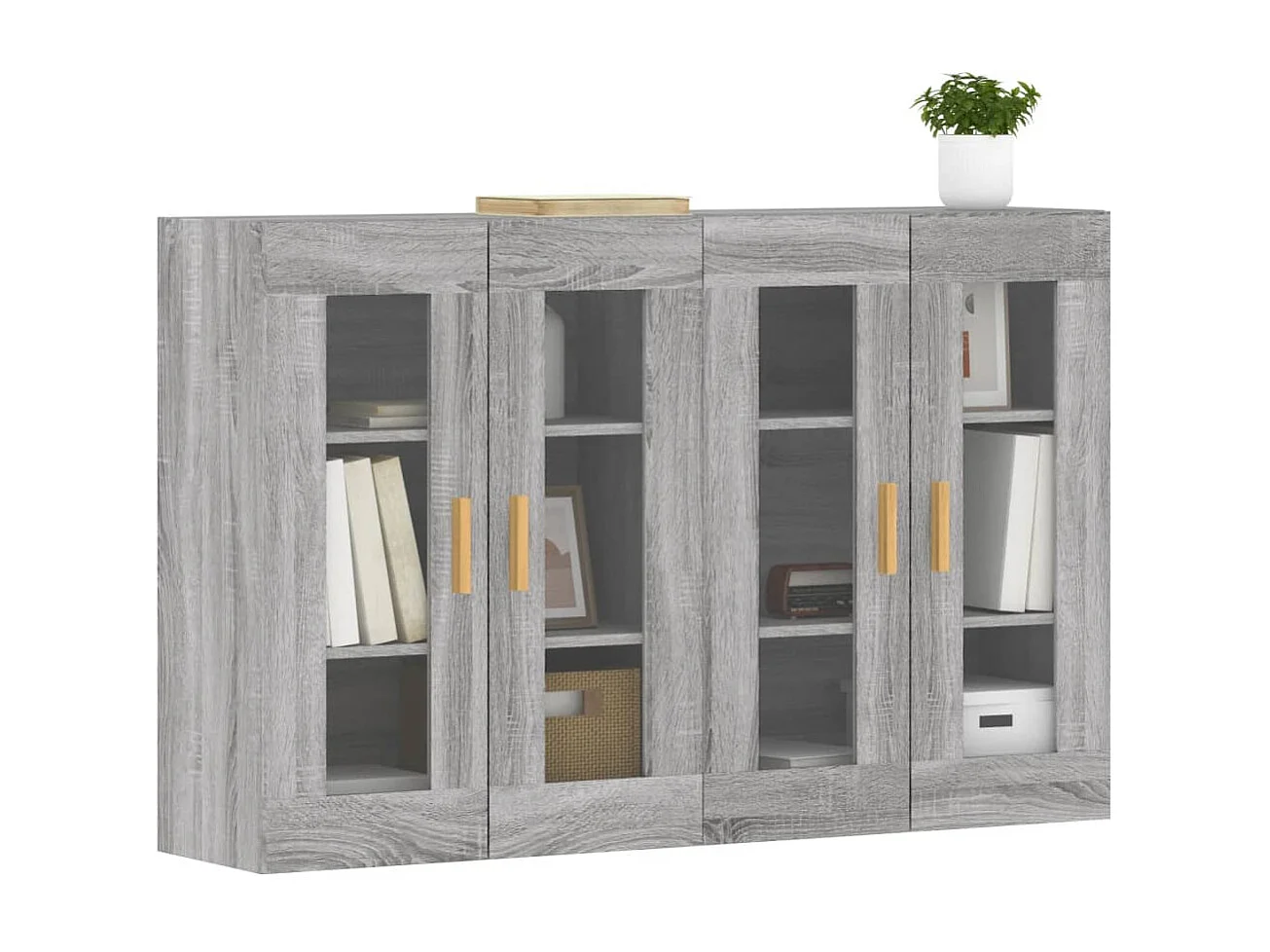 Armoires murales 2 pcs sonoma gris bois d'ingénierie