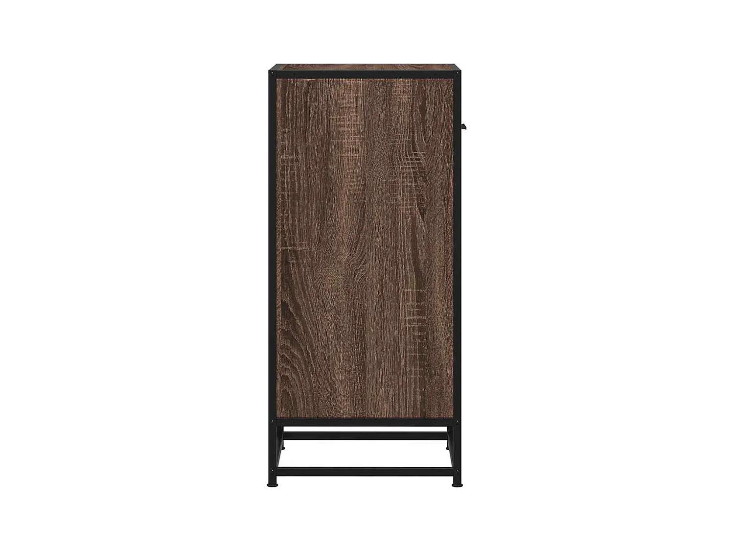 Buffet chêne marron 35,5x35x76 cm bois d'ingénierie et métal