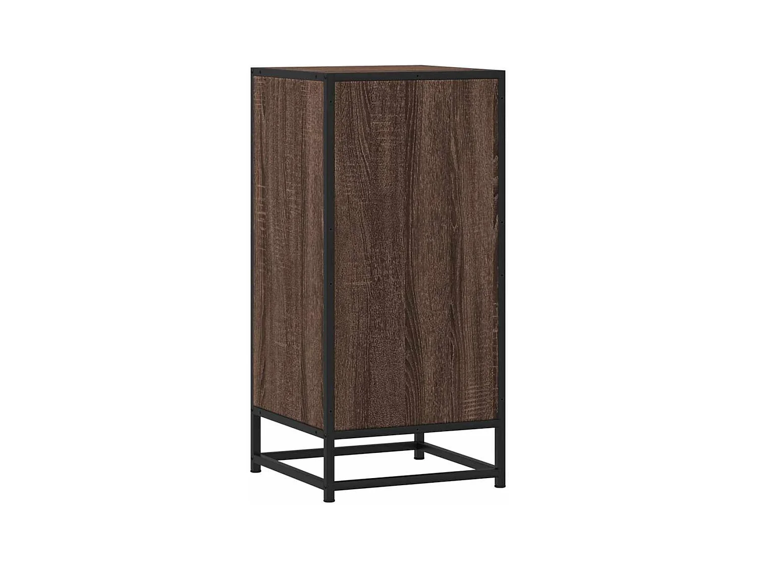 Buffet chêne marron 35,5x35x76 cm bois d'ingénierie et métal