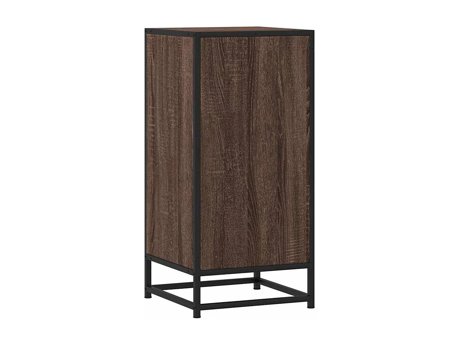Buffet chêne marron 35,5x35x76 cm bois d'ingénierie et métal