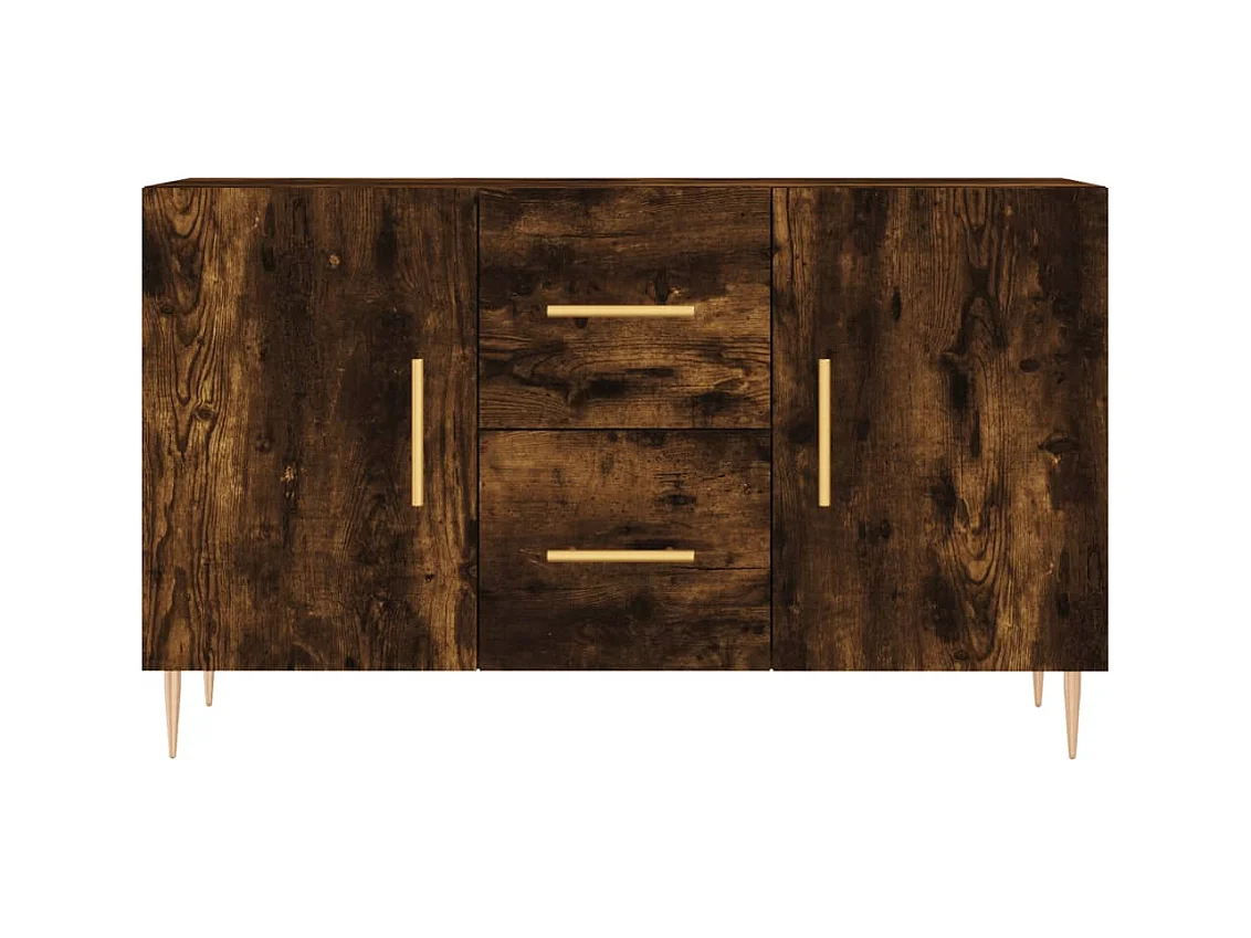 Credenza in rovere affumicato 100x36x60 cm in legno ingegnerizzato