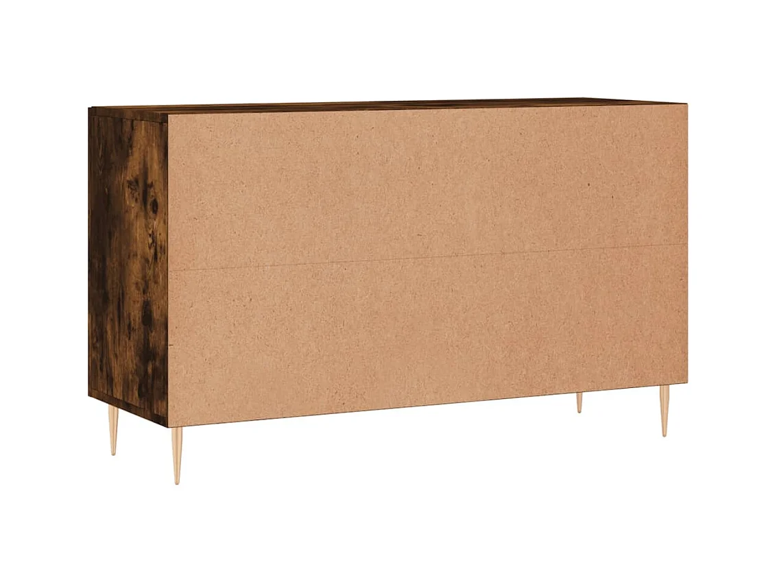 Credenza in rovere affumicato 100x36x60 cm in legno ingegnerizzato