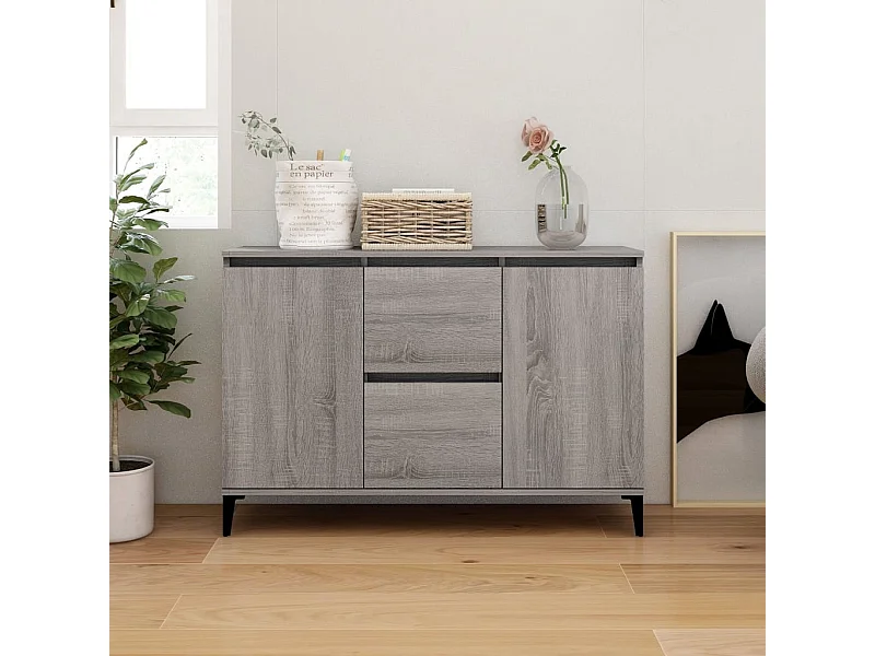Buffet Sonoma gris 104x35x70 cm Bois d'ingénierie