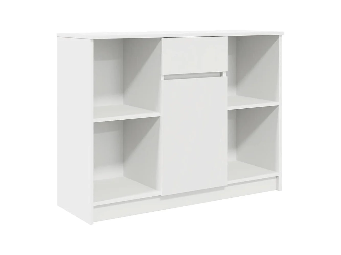 Buffet avec tiroir blanc 101x35x76 cm bois d'ingénierie