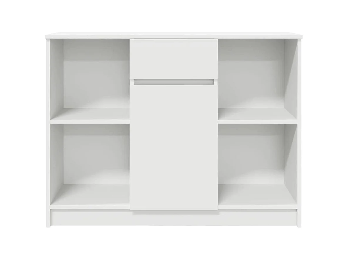 Buffet avec tiroir blanc 101x35x76 cm bois d'ingénierie