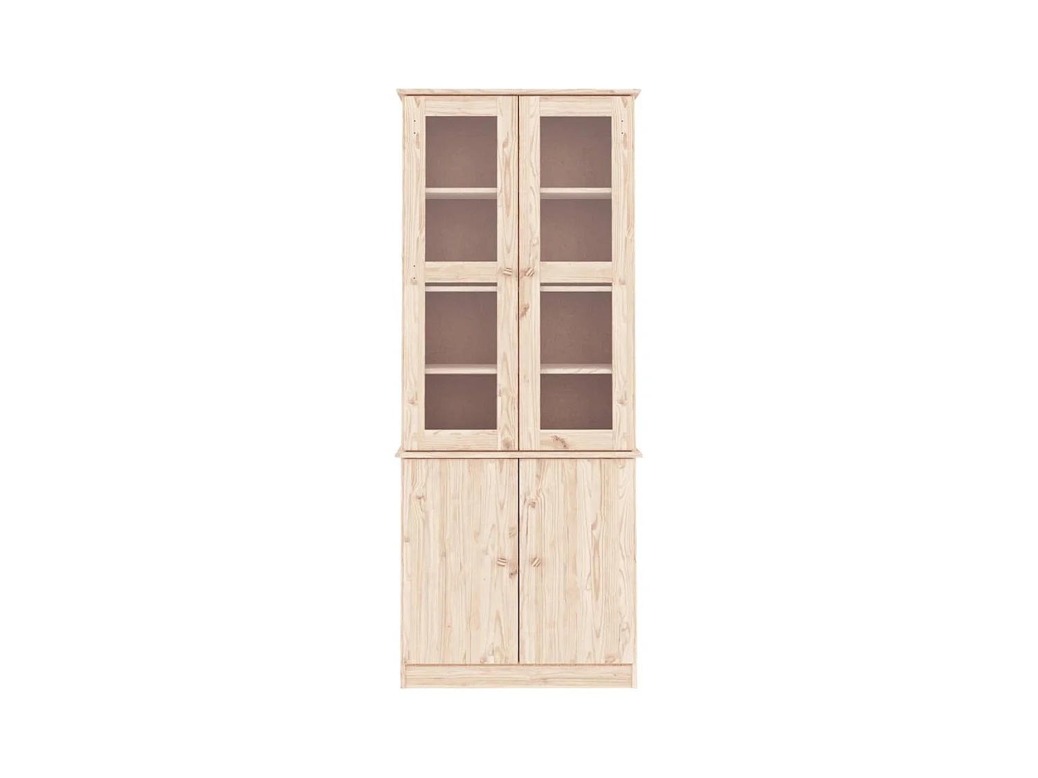 Vitrine en verre ALTA 77x35x186,5 cm bois de pin massif