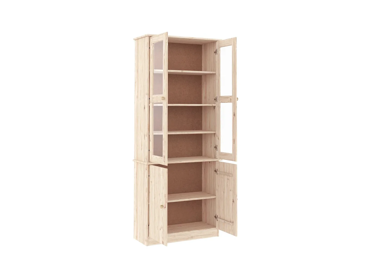 Vitrine en verre ALTA 77x35x186,5 cm bois de pin massif