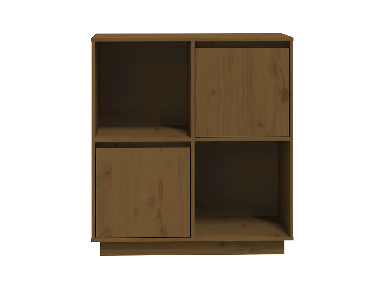 Buffet marron miel 74x35x80 cm bois massif de pin