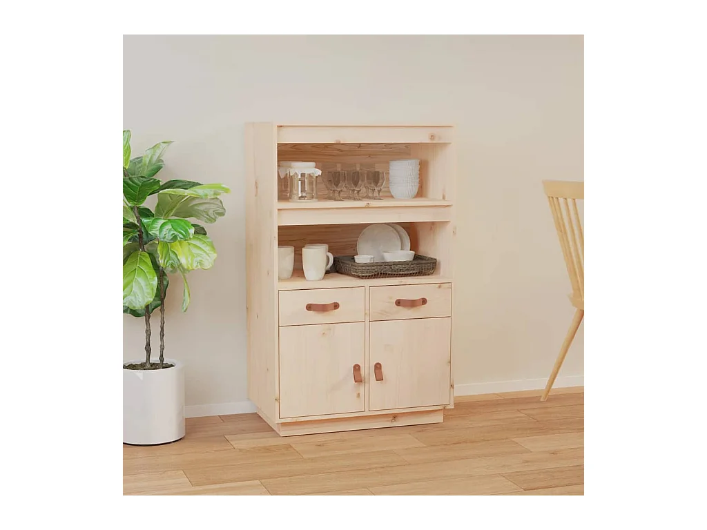 Buffet haut 67x40x108,5 cm Bois massif de pin