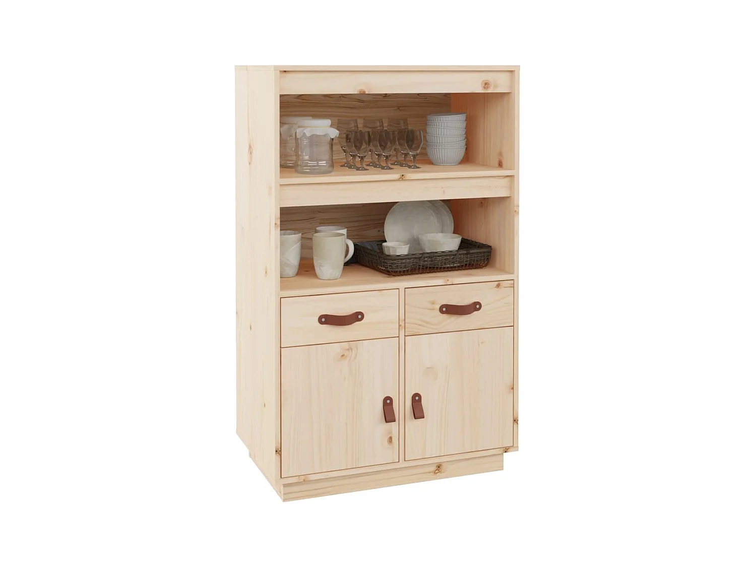 Buffet haut 67x40x108,5 cm Bois massif de pin