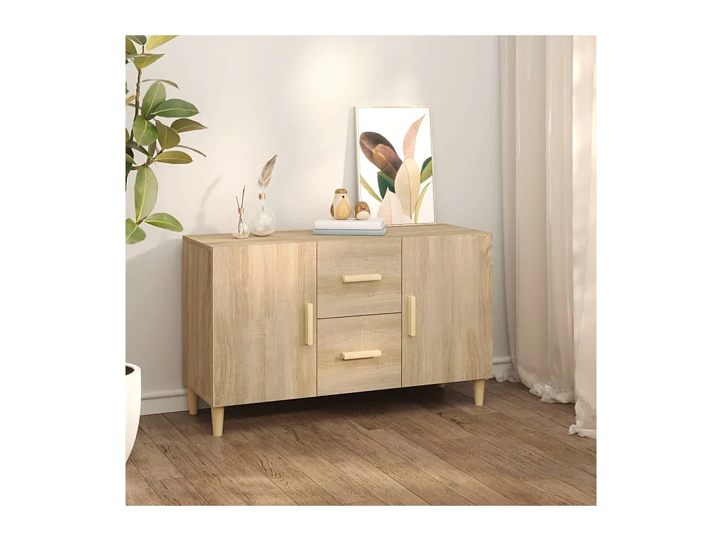 Buffet chêne sonoma 100x36x60 cm bois d'ingénierie