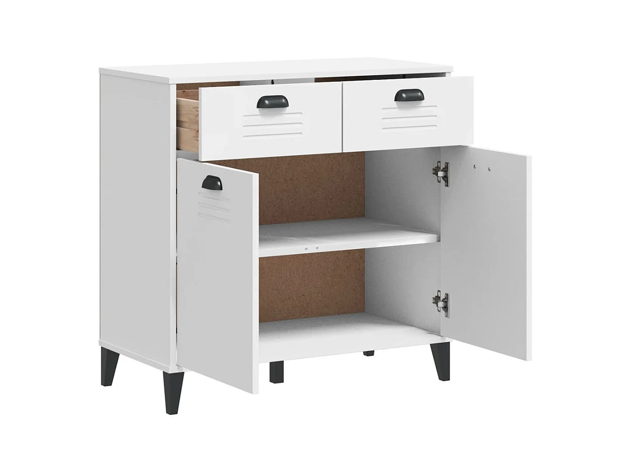 Buffet VIKEN blanc 80x40x80 cm bois d'ingénierie