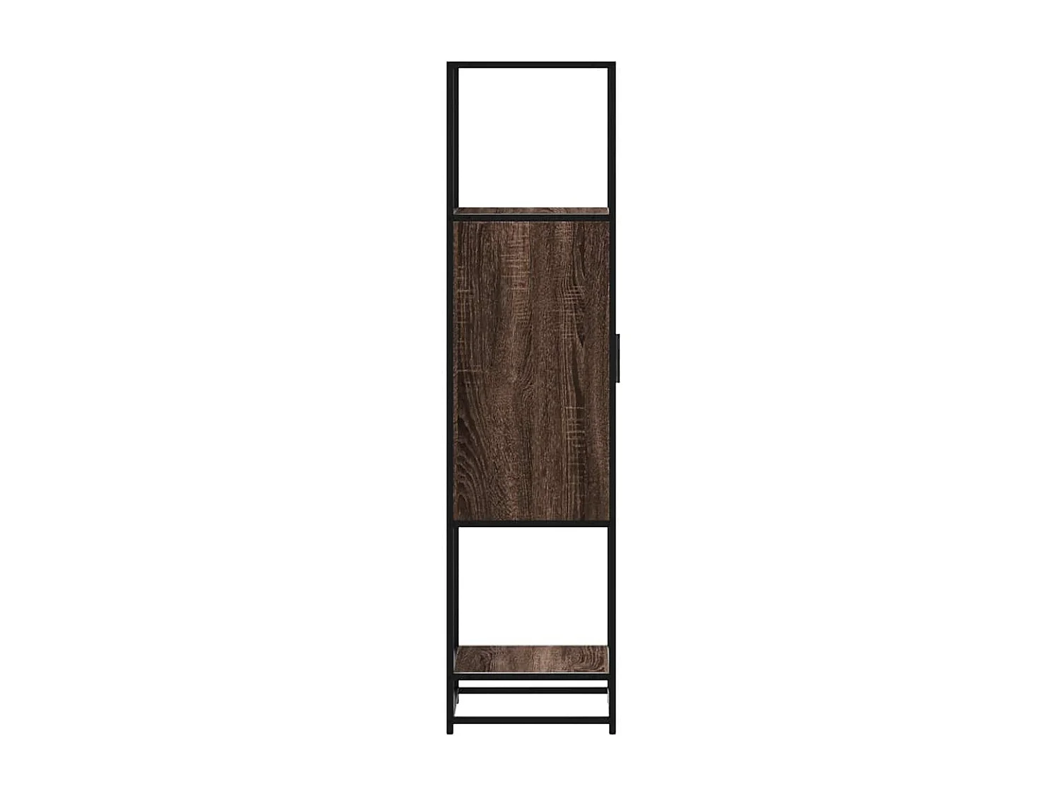 Buffet haut chêne marron 35,5x35x139 cm bois d'ingénierie métal