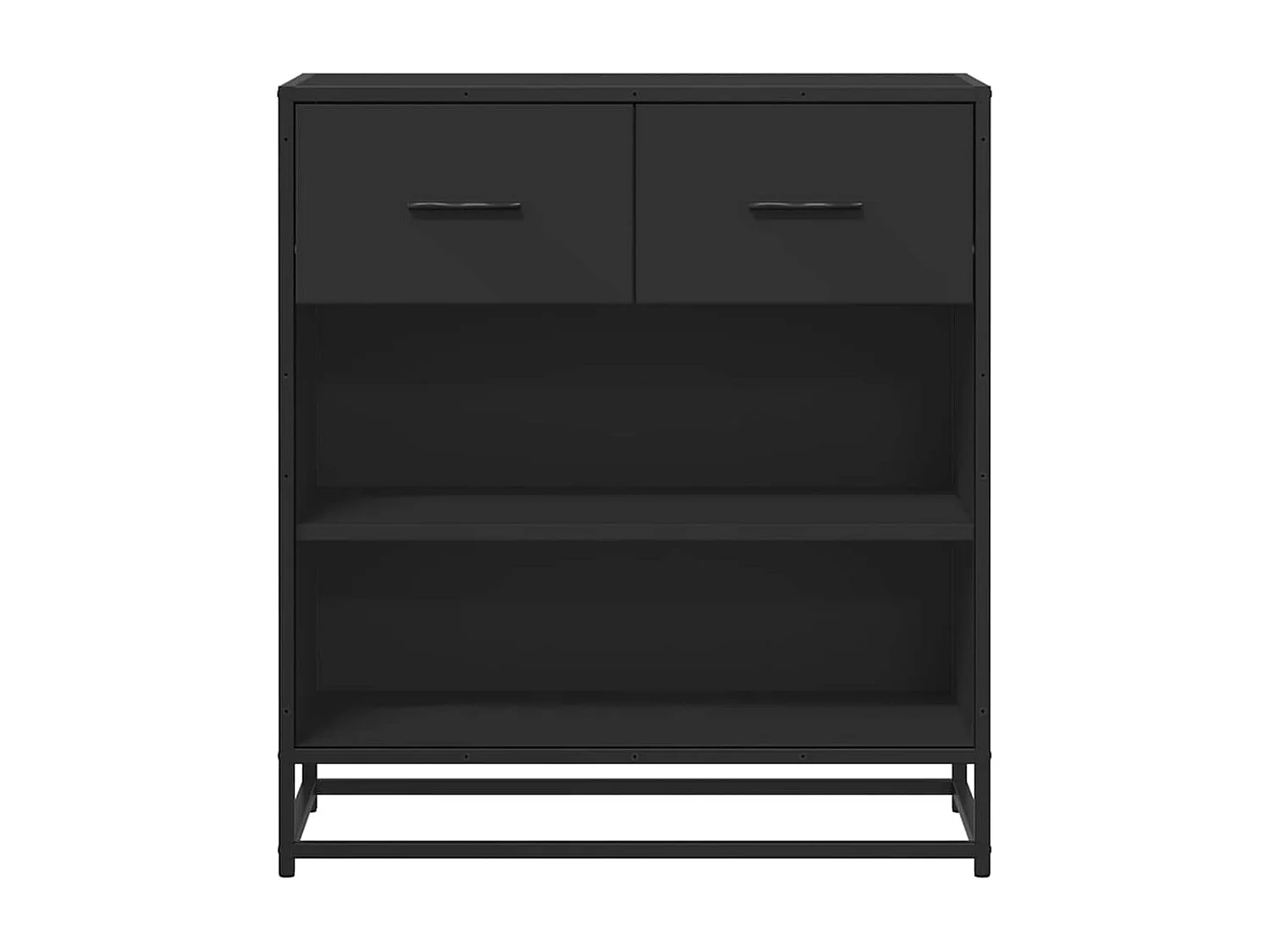 Buffet noir 68x35x76 cm bois d'ingénierie